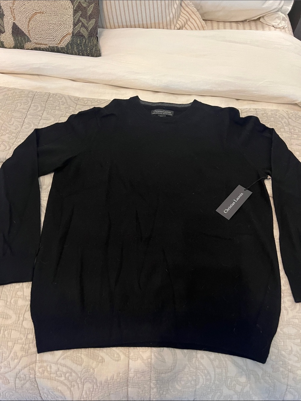 Christian Lacroix Men’s Black Crewneck Pullover